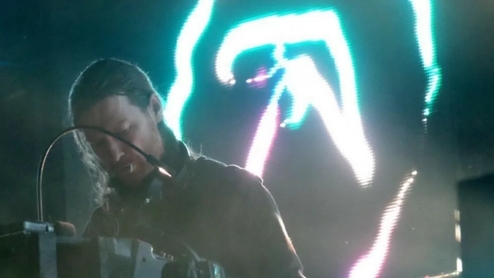 Photo from a live set from Aphex Twin at Warehouse Project last September