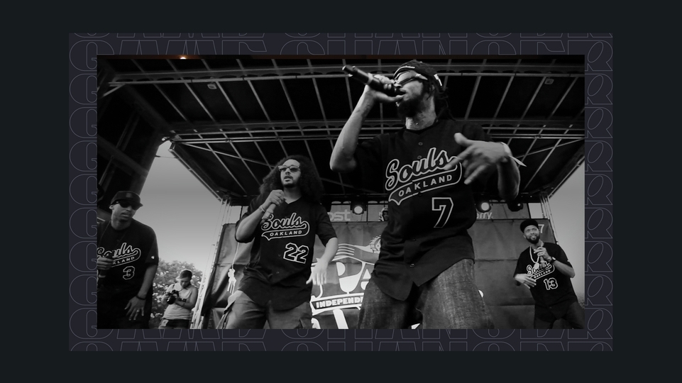 Photo of Souls Of Mischief performing on stage