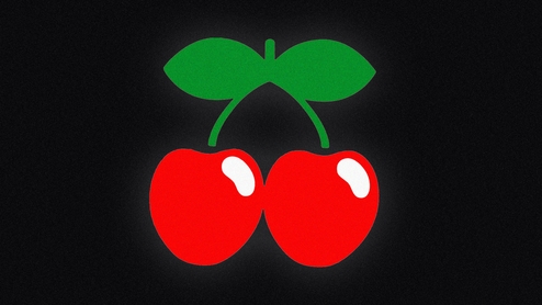 The Pacha ibiza cherries logo on a black backdrop